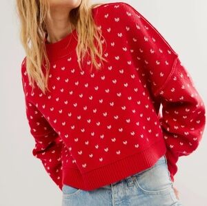 Free People Women's Pattern Easy Street Crop Sweater